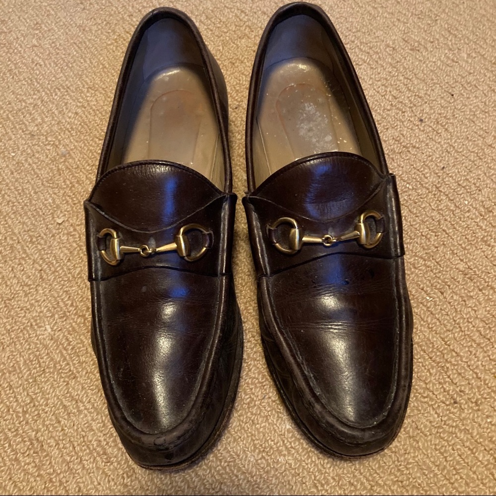 Gucci loafers, women’s size 8. BROWN.